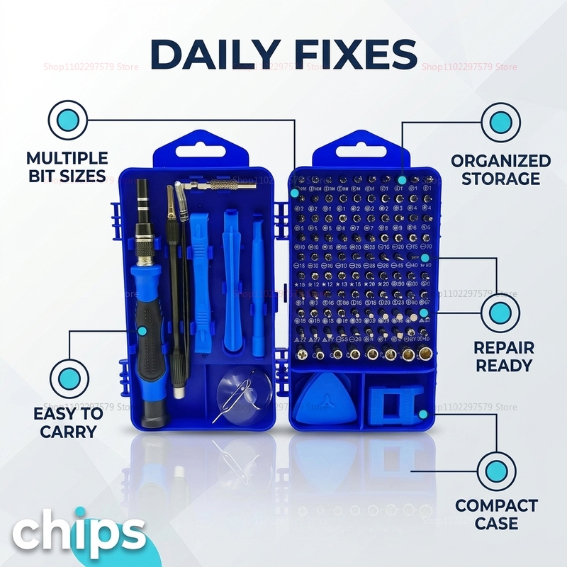 115 in 1 Multifunctional Screw - Electronic Repair Tutorial のレビューと価格