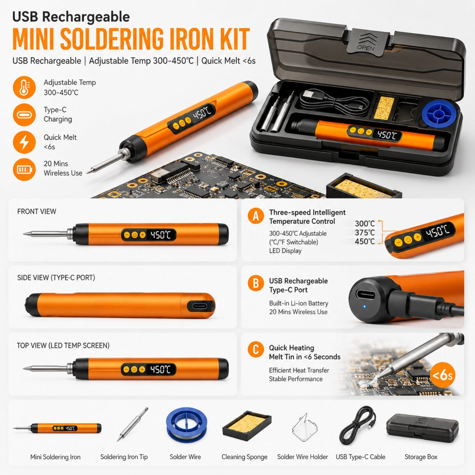 Precision Rechargeable Mini So - Electronic Repair Tutorial のレビューと価格