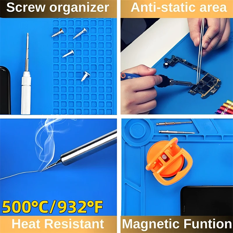 Silicone Soldering Mat ESD Ant - Electronic Repair Tutorial のレビューと価格